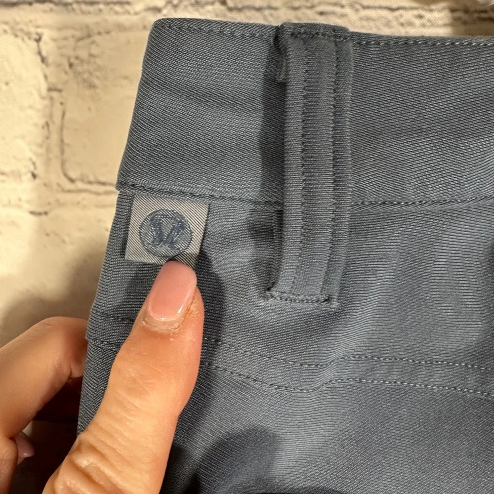 Lululemon ABC Slim-Fit Pant Warpstreme Blue Gray Mens 35 x 32 LM5ADBT